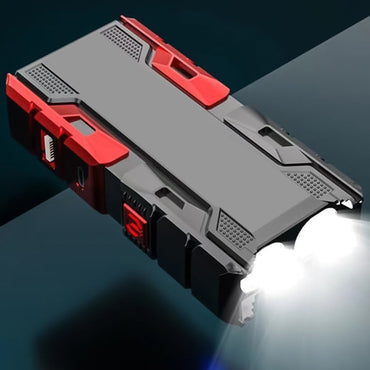 PowerLite: Mini Portable Power Bank with Built-In LED Flashlight for On-the-Go Charging & Emergency Lighting