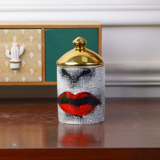 Lina Cavalieri Face Ceramic Jar