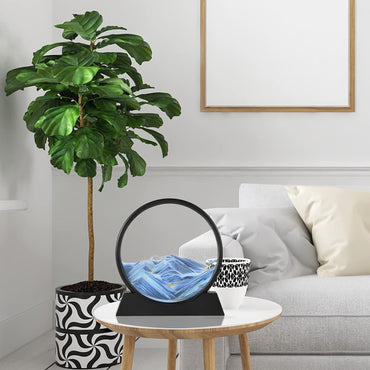 SandFlow: 3D Moving Sand Art Picture with Liquid Glass Landscape for Home & Office Desk Décor