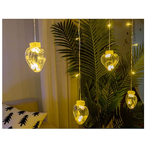 LoveGlow Heart Hanging 12 LED Lights – Romantic String Light Decor