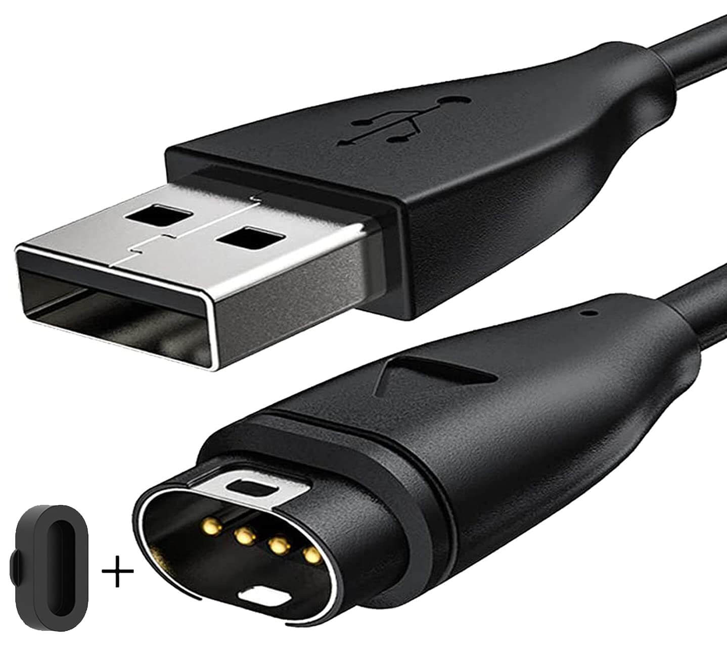 Zitel Charger for Garmin Forerunner 945, 955, 935, 745, 255, 245, 165, 55, 45, 45S Charging USB Cable With Dust Plug