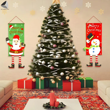 set of 3 christmas banner for decoration