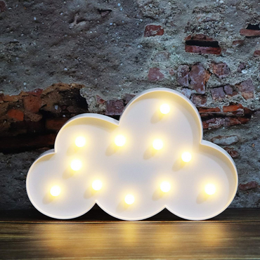 VibeCloud: Marquee LED Cloud Light with Warm White Glow for Home & Festive Décor
