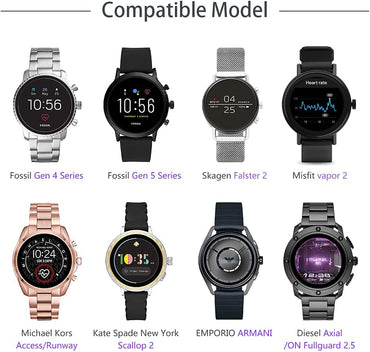 Zitel Charging Stand for Fossil Gen 5 / Gen 4 - Premium Aluminum Charging Station - Silver