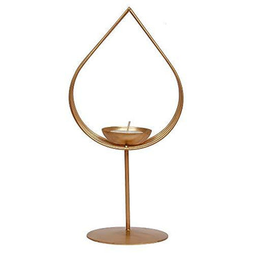 Webelkart Decorative Golden Eye Wall Sconce Candle Holder with Beautiful Glass for Home Decoration, for Home Room Bedroom Lights Decoration | Made in India Products - Free Tea Light Candles