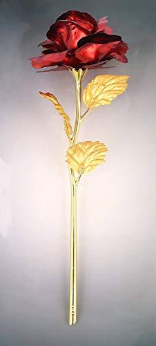 Webelkart Artificial Roses (Red, Gold, 1 Piece)