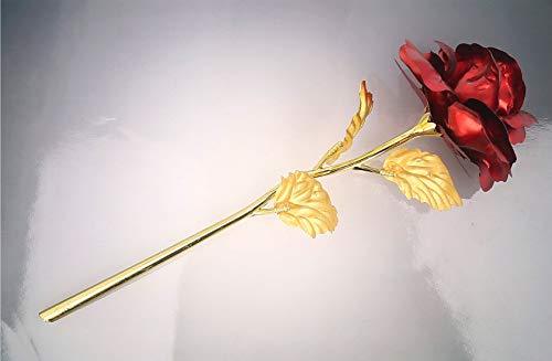 Webelkart Artificial Roses (Red, Gold, 1 Piece)