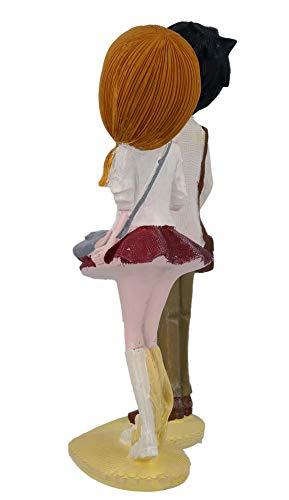 JaipurCrafts Romantic Valentine Love Resin Couple Statue (20 cm; Multicolour)