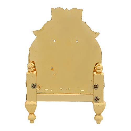 Webelkart Handcrafted Premium Gold Plated Metal Singhasan for Pooja, Religious Puja Gifts and Decor, Showpiece - (10 cm x 8 cm x 18 cm)