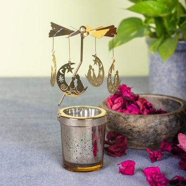 Rotating Candle Holder Tea Light Stand