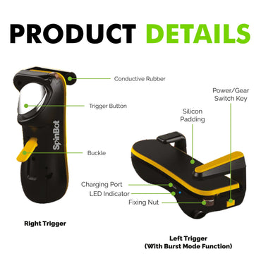 SpinBot BattleMods T10 Electric Tablet Trigger+ Gaming Sleeves Combo