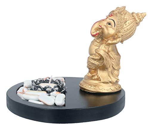 JaipurCrafts Polyresin Dancing Ganesh Idol, 7.50 IN, Gold, 1 Piece