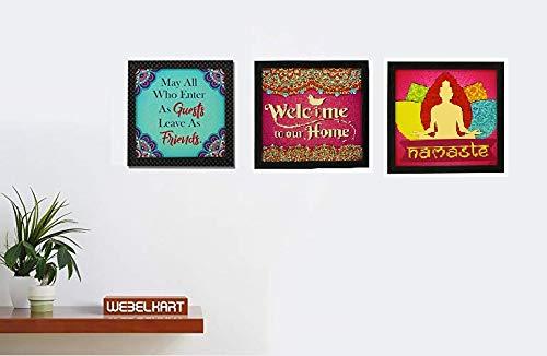 Webelkart Motivational/Funny Quote Synthetic Poster Photo Frame without Glass for Wall, Office, Study Room Decoration (10 x 10 Inch, Multicolour) -Set of 3