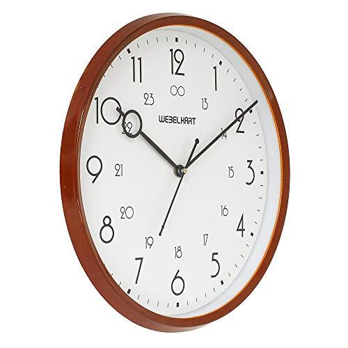 Webelkart Plastic Wall Clock (Brown, 12 X 2 X 12 Inch)