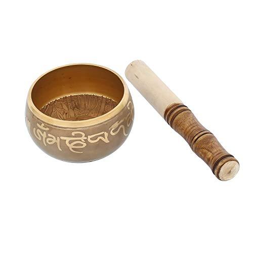 JaipurCrafts 4 inches - Singing Bowl Tibetan Buddhist Prayer Instrument With Striker Stick,OM Bell, OM Bowl, Meditation Bowl, Music Therapy