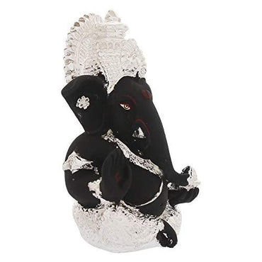 Webelkart Gold Plated Lord Ganesha for Car Dashboard Statue Ganpati Figurine God of Luck & Success Diwali Gifts Home Decor (Size: 8.50 x 3.50 x 5.50 cm)