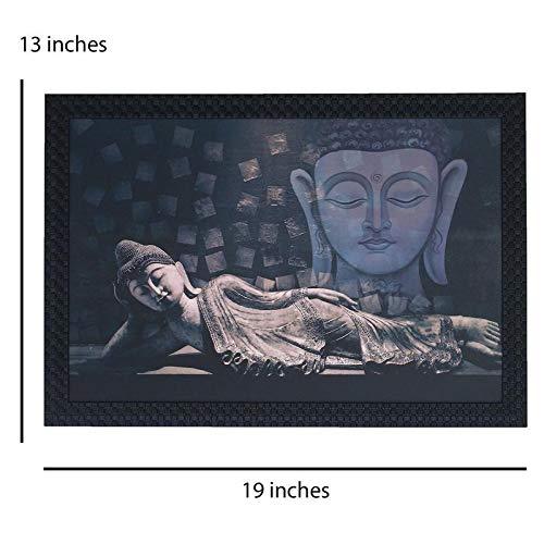 JaipurCrafts Gautam Buddha Large Framed UV Digital Reprint Painting (Wood, Synthetic, 36 cm x 51 cm)