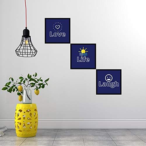 Webelkart Premium Set of 3 Motivational/Inspirational Quote Photo Frame for Wall, Office, Study Room Decoration Poster Framed with Plexi Glass, Size - 10 x 10 INCH