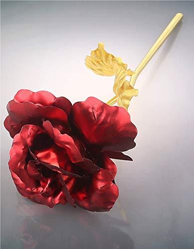 Webelkart Artificial Roses (Red, Gold, 1 Piece)