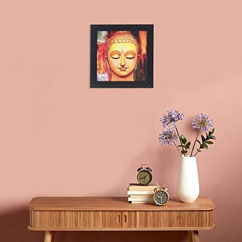 JaipurCrafts Gautam Buddha Framed UV Digital Reprint Painting (Wood, Synthetic, 26 cm x 26 cm)