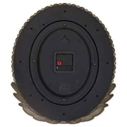 JaipurCrafts Plastic Wall Clock (38 x 34 x 5.08 cm, Gold)