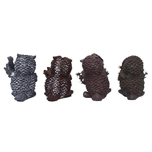 JaipurCrafts Polyresin Musical Owl Family Set, 3.50IN, Multicolour, 4 Piece