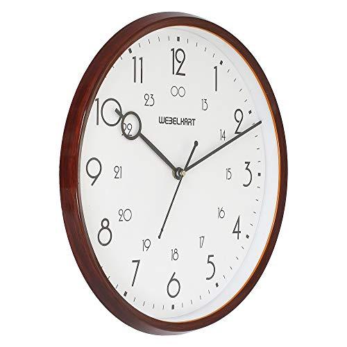 Webelkart Plastic Wall Clock (Brown, 12 X 2 X 12 Inch)