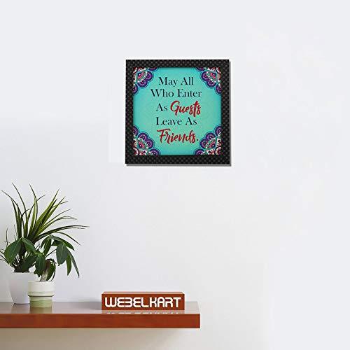 Webelkart Synthetic Design Motivational/Funny Quote Photo Frame for Wall, Office, Study Room Decoration Poster Framed Without Glass (10 x 10 Inch, Multicolour)