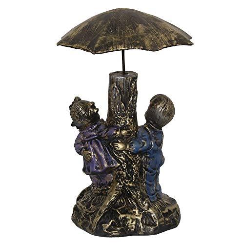 Webelkart Resin Designer Cute Baby Valentine Love Couple Statue, 8 Inches, Purple, Gold, 1 Piece
