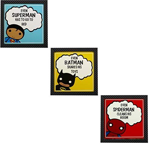 Webelkart Designer Motivational/Funny Quote Photo Synthetic Frame Without Glass, 10 x 10 in-Set of 3 (Multicolour)