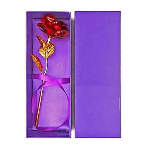 Webelkart Artificial Rose And Gift Box(Gold)