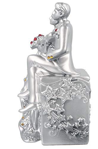 JaipurCrafts Resin Romantic Valentine Love Couple Statue, 12 CM, Silver, 1 Piece