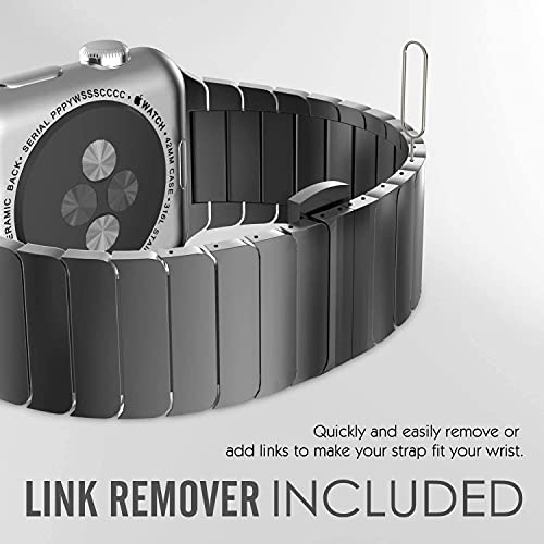 Zitel Metal Bands for Apple Watch Straps Ultra 2 / Ultra 49mm 46mm 45mm 44mm, Series 10 9 8 7 6 5 4 3 2 1 SE - Black