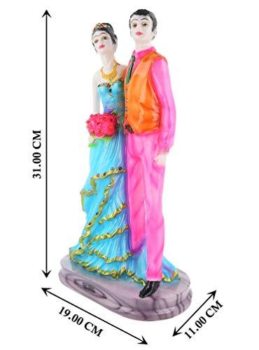 JaipurCrafts WebelKart Resin Romantic Valentine Love Couple Statue Showpiece (Multicolour)