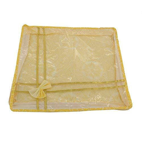 JaipurCrafts 12 Pcs Non Woven Fabric Saree Cover, 1 Saree, Gift Set, Gold