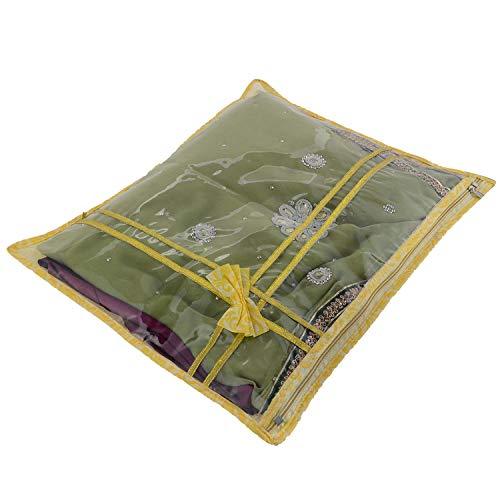 JaipurCrafts 12 Pcs Non Woven Fabric Saree Cover, 1 Saree, Gift Set, Gold