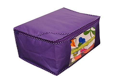 JaipurCrafts 12 Pieces Non Woven Saree Cover Set, Blue (45 x 35 x 21 cm)