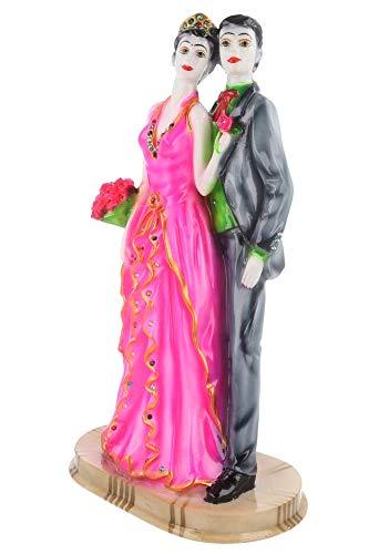 Webelkart Resin Romantic Valentine Love Couple Statue, 31 CM, Multicolour, 1 Piece