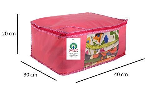 JaipurCrafts 12 Pieces Non Woven Saree Cover Set, Pink (40 x 30 x 20 cm)