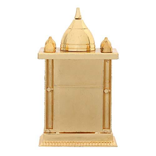 JaipurCrafts Metal Gold Plated Ganesha Decorative Temple Figurine Lord Ganpati Lakshmi Statue Good Luck Spiritual Pooja Gifts Idols(Size 5 x 2.75 Inches, Small)