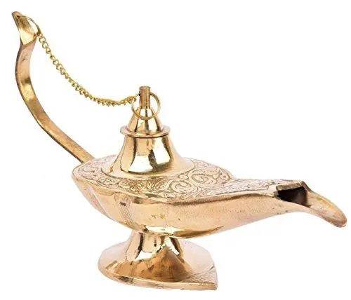 WebelKart Premium Antique Brass Chirag Showpiece (4 in)