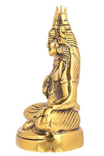 JaipurCrafts Premium White Metal Cold Cast Lord Shiva Idol as Gifts (Gold, 6 Inch)