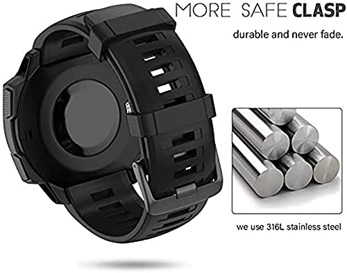 Zitel Band for Garmin Instinct 2 Solar / Instinct / Esports / Tide / Tactical GPS Straps - Black