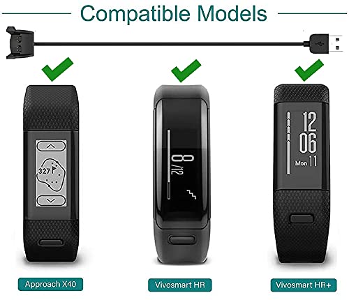 Zitel Charger for Garmin Vivosmart HR / HR+, Approach X40 Charging Cable