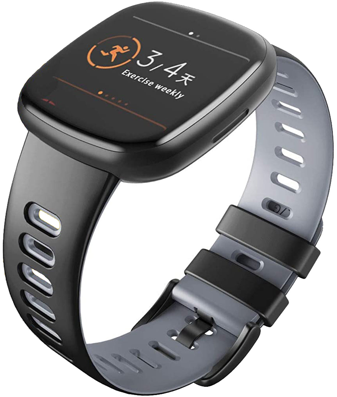 Zitel Straps for Fitbit Versa 3 - Black/Gray