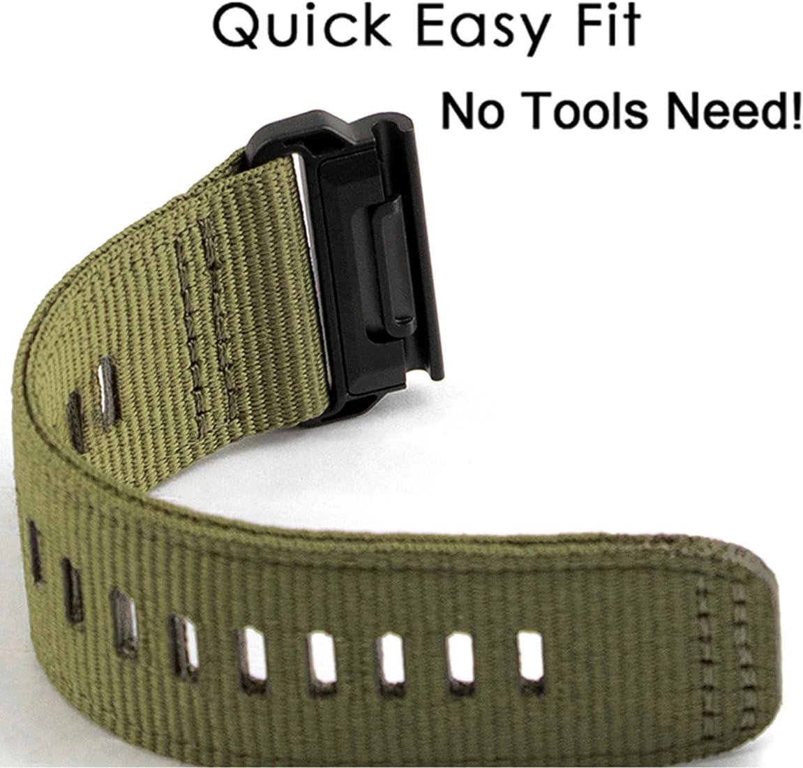 Zitel Band for Garmin Fenix 8 47mm, 7/7 Pro, 6/6 Pro, 5/5 Plus, Epix Pro/Gen 2 47mm, Forerunner 965/955/945/935, Rugged Nylon 22mm Sport Strap