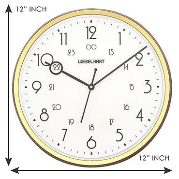 Webelkart Designer Plastic Wall Clock for Home/Living Room/Bedroom/Kitchen- 12 in