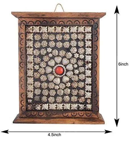 JaipurCrafts Decorative Premium Silver Flower Studded Key Holder