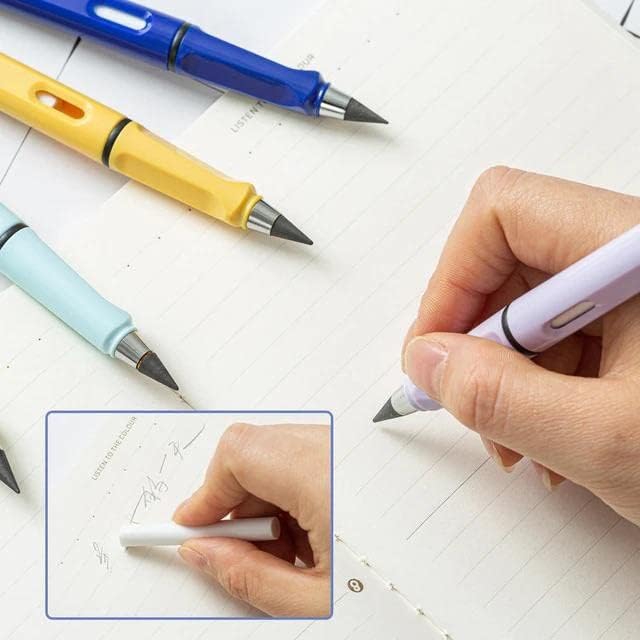 EverWrite: Reusable Inkless Pencil (Pack of 4) – Everlasting Infinity Pencil with Eraser for Writing, Sketching & Drawing