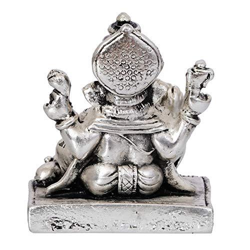 Webelkart Silver Plated Lord Ganesha,God of Luck & Success Diwali Gifts Home Decor (Size: 3.00")